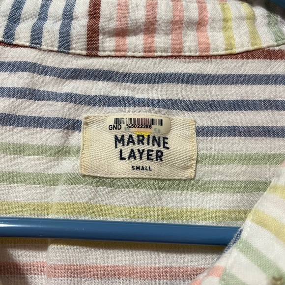 Marine Layer Pastel Striped Button-Down Shirt - Picture 2 of 3